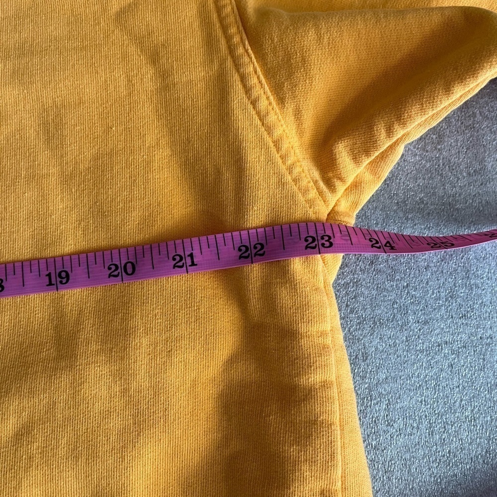 [XL/PTP:23”]Vintage Yellow Neck Zip Pullover Cotton Sweatshirt - Picture 5 of 9